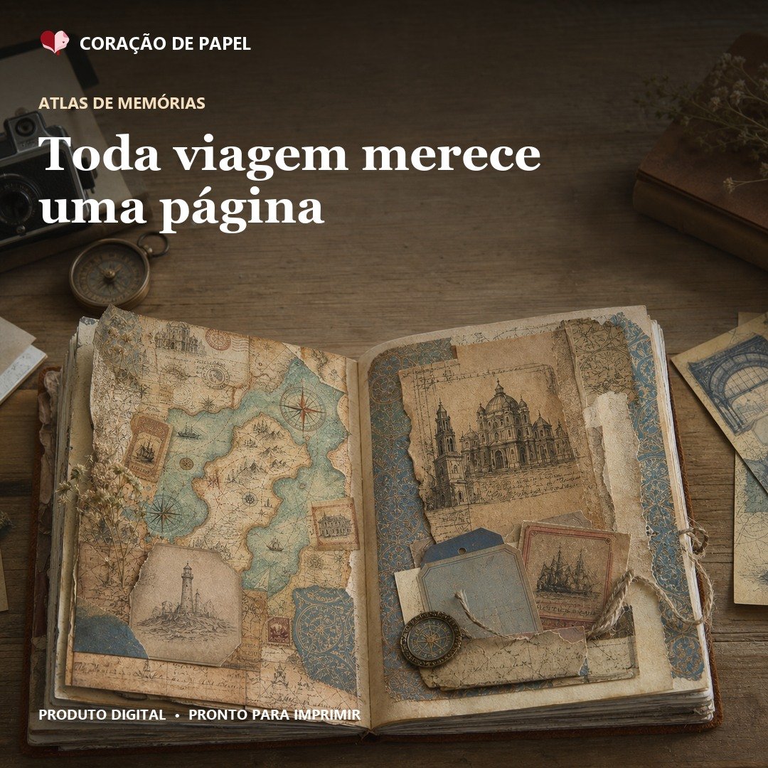 Journal de viagem com mapas antigos