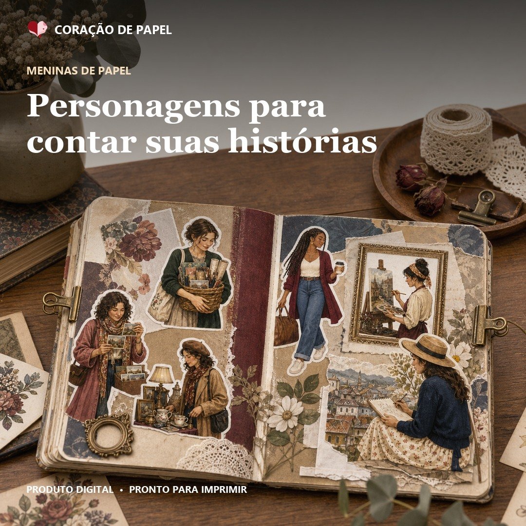 Aplicação da coleção Meninas de Papel
